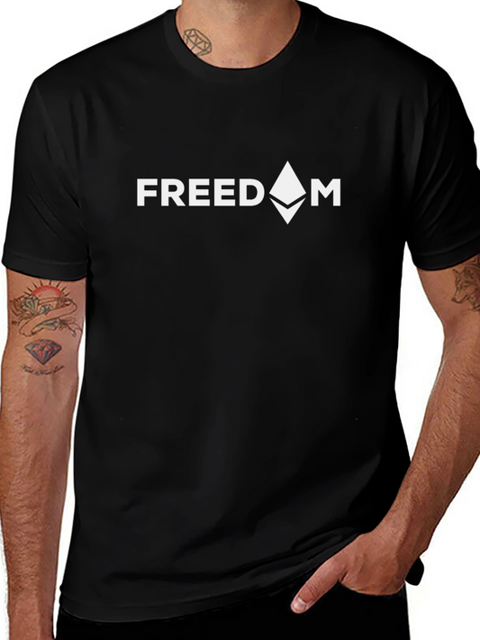 Freedom Ethereum T-Shirt - Crypto Enthusiast Tee