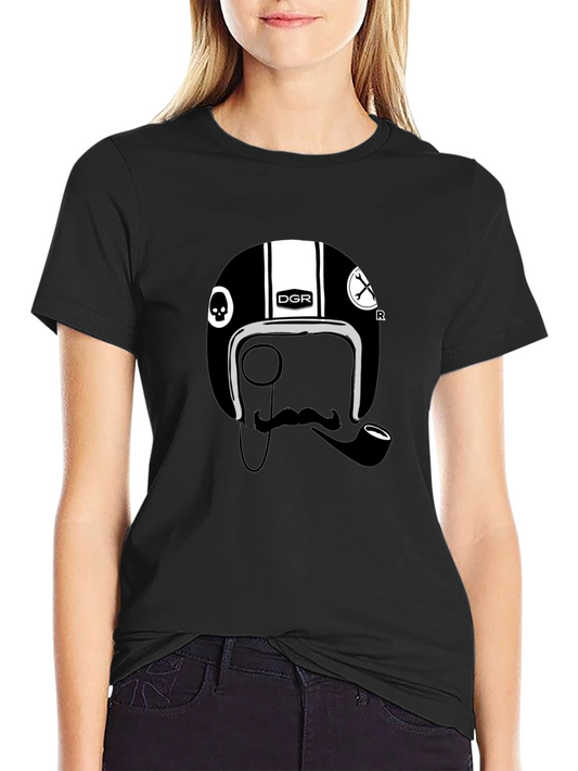 DGR Black T-Shirt - Helmet Graphic Tee