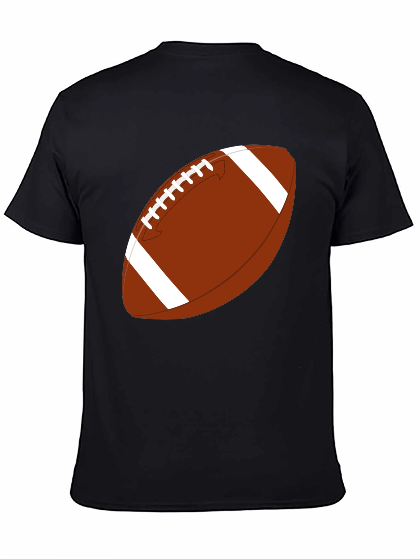 Football Graphic Tee - Black Casual T-Shirt