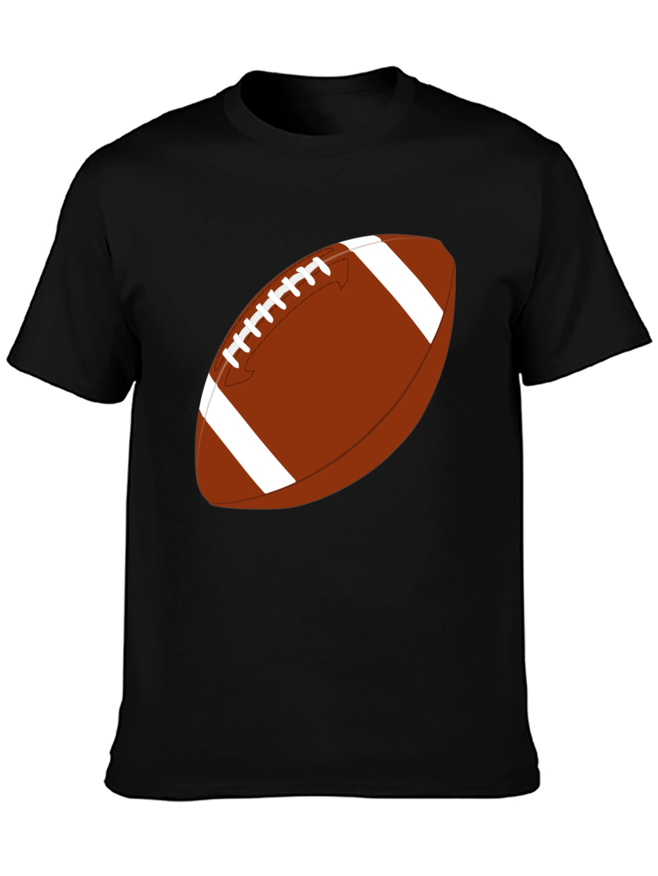 Football Graphic Tee - Black Casual T-Shirt