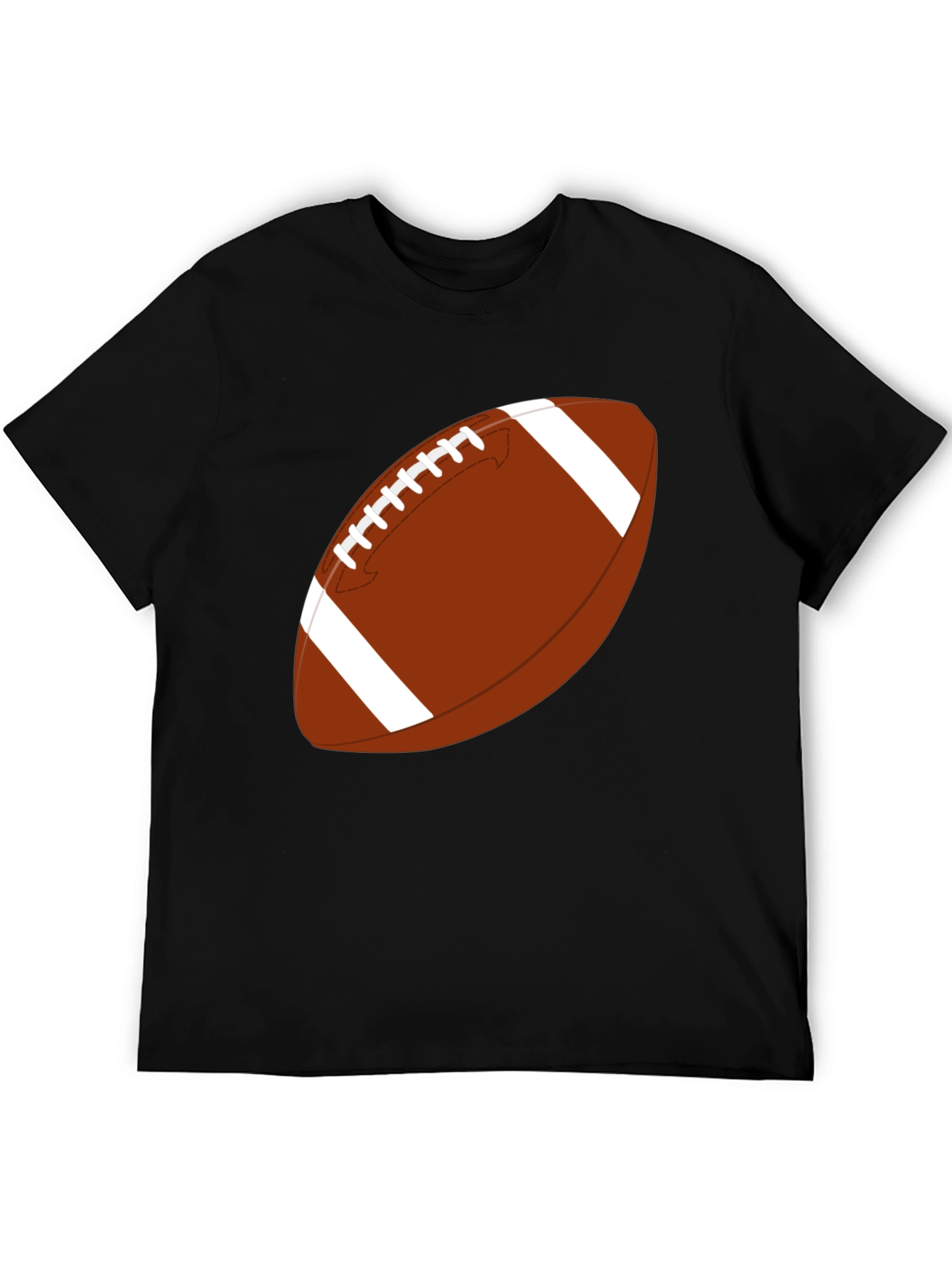Football Graphic Tee - Black Casual T-Shirt