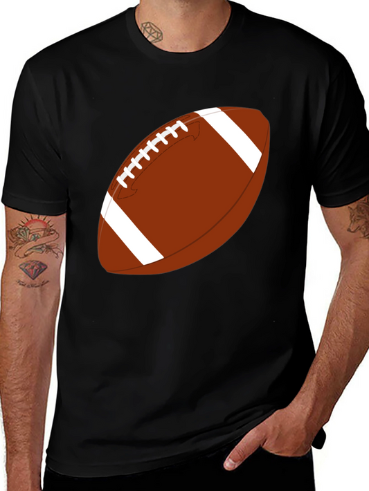 Football Graphic Tee - Black Casual T-Shirt