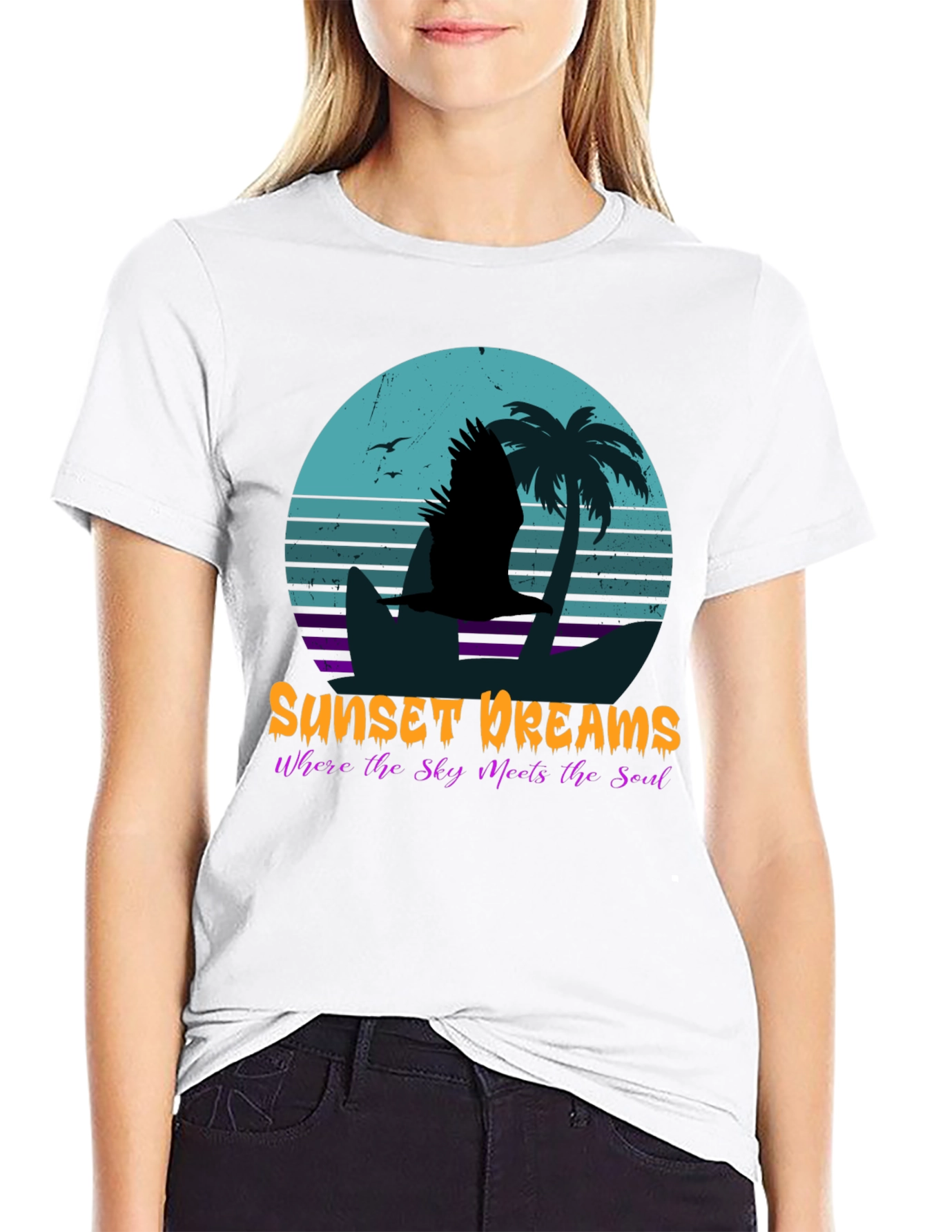 Sunset Dreams Graphic Tee - Tropical Island Style