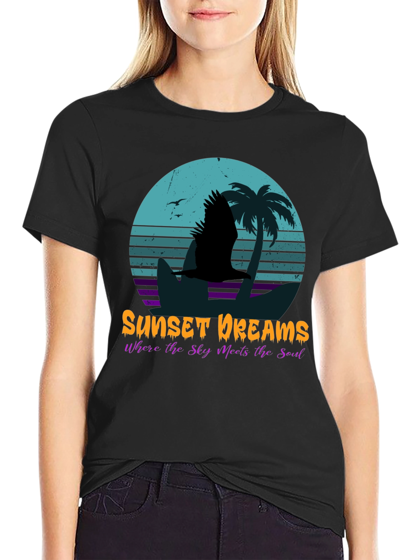 Sunset Dreams Graphic Tee - Tropical Island Style