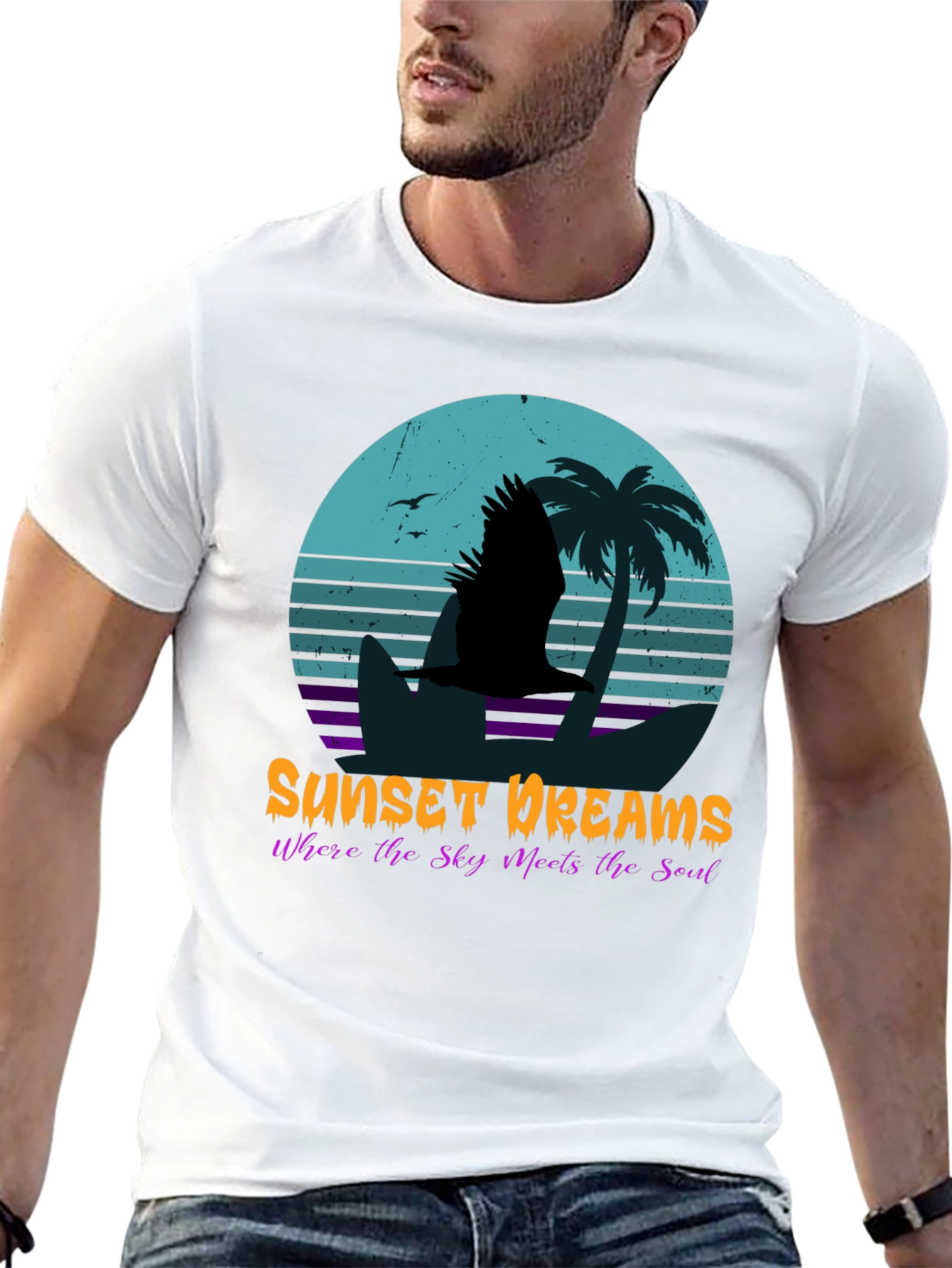Sunset Dreams Graphic Tee - Tropical Island Style
