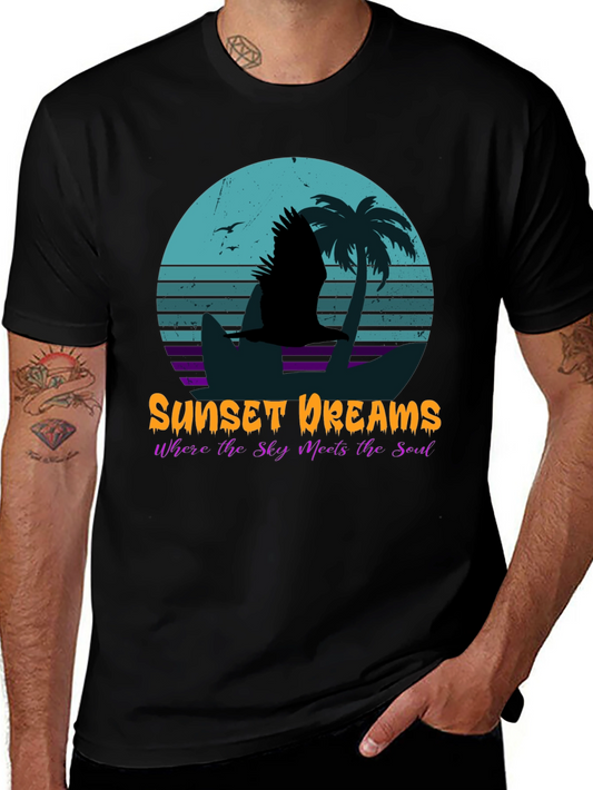 Sunset Dreams Graphic Tee - Tropical Island Style