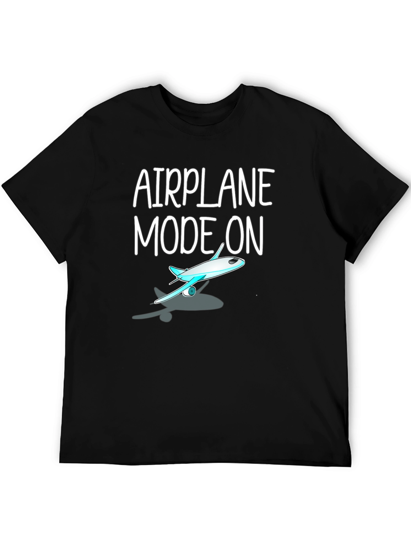 Airplane Mode On Black T-Shirt