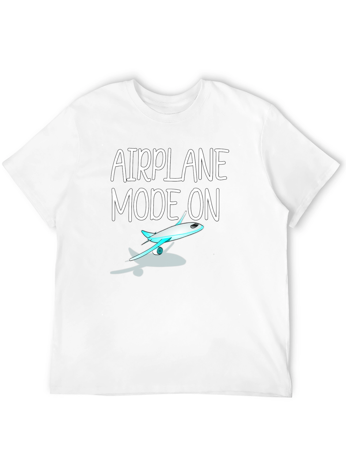 Airplane Mode On Black T-Shirt
