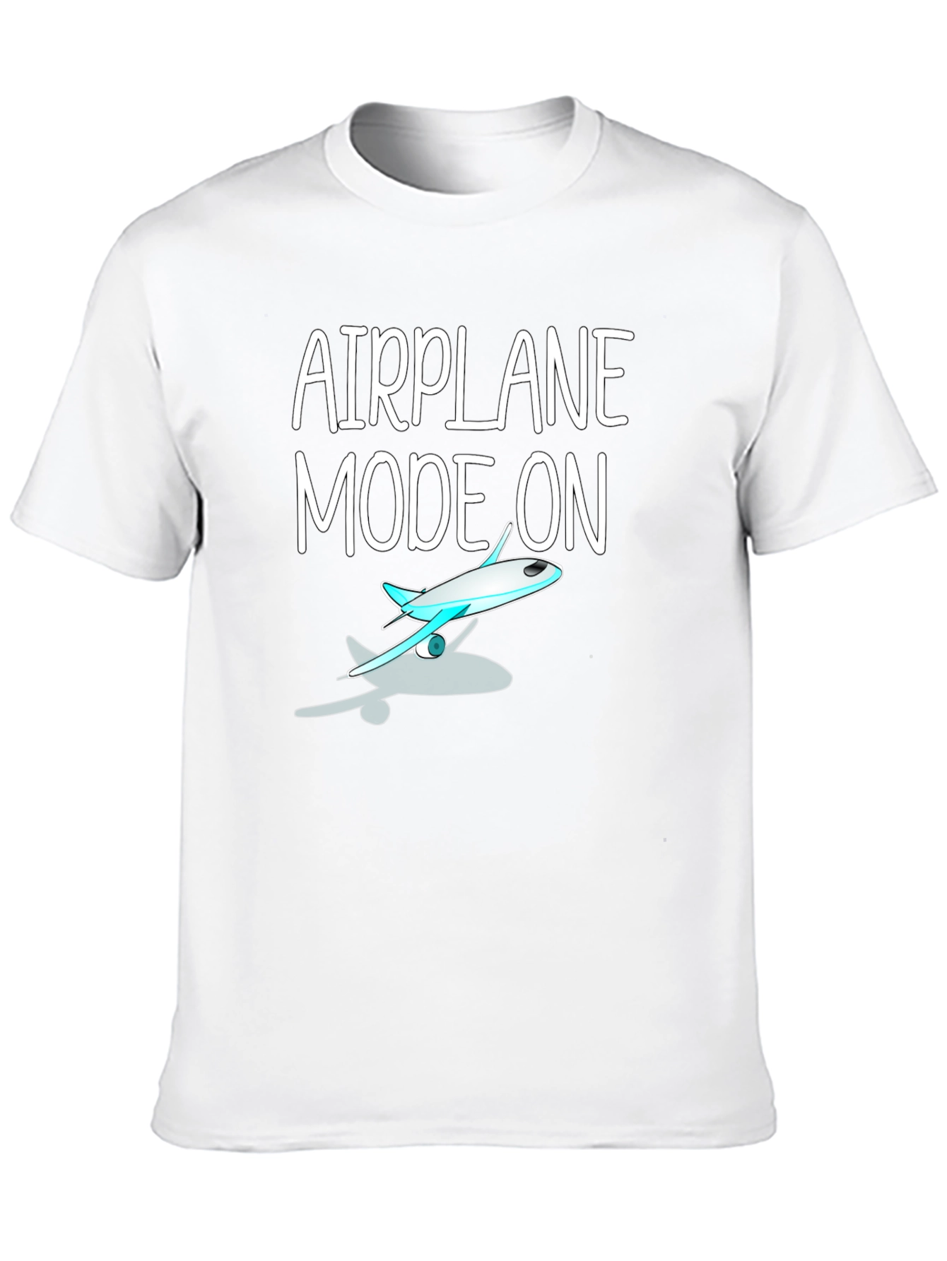 Airplane Mode On Black T-Shirt