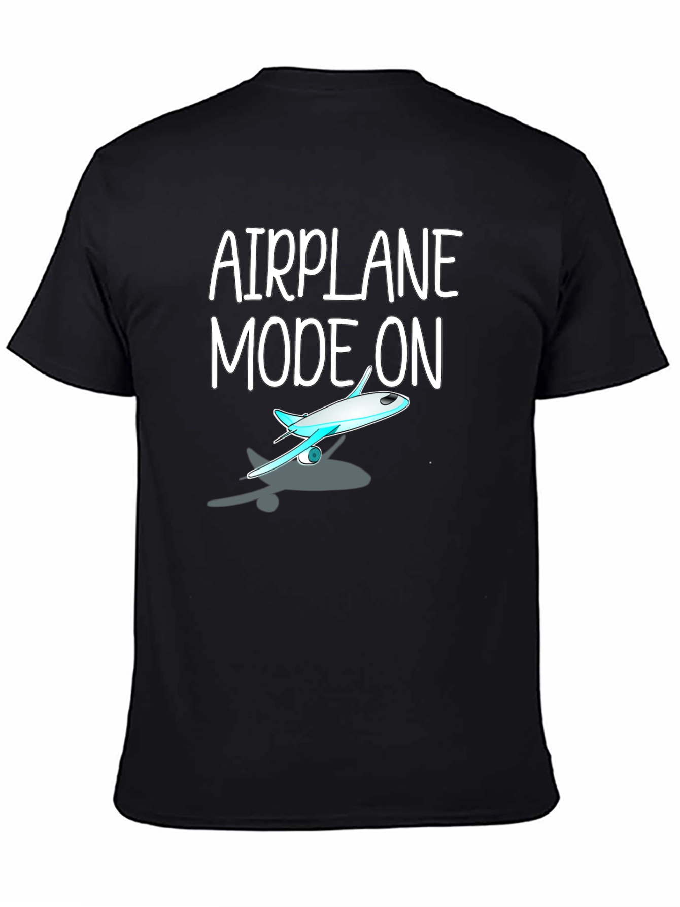 Airplane Mode On Black T-Shirt