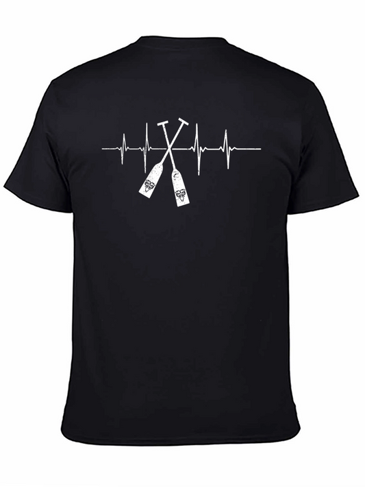 Heartbeat Paddles Graphic Tee - Black