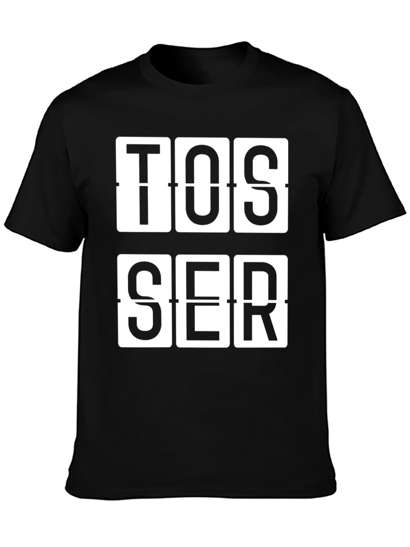 TOSSER Black Graphic Tee