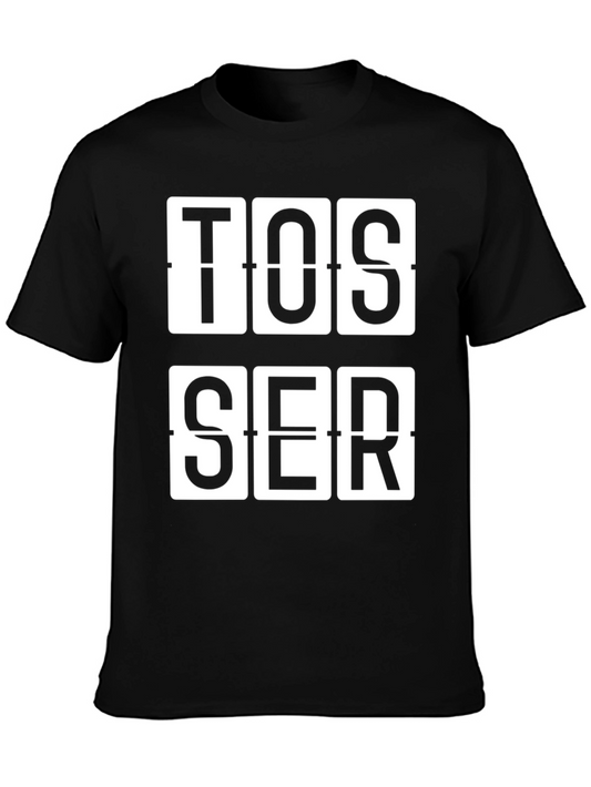 TOSSER Black Graphic Tee