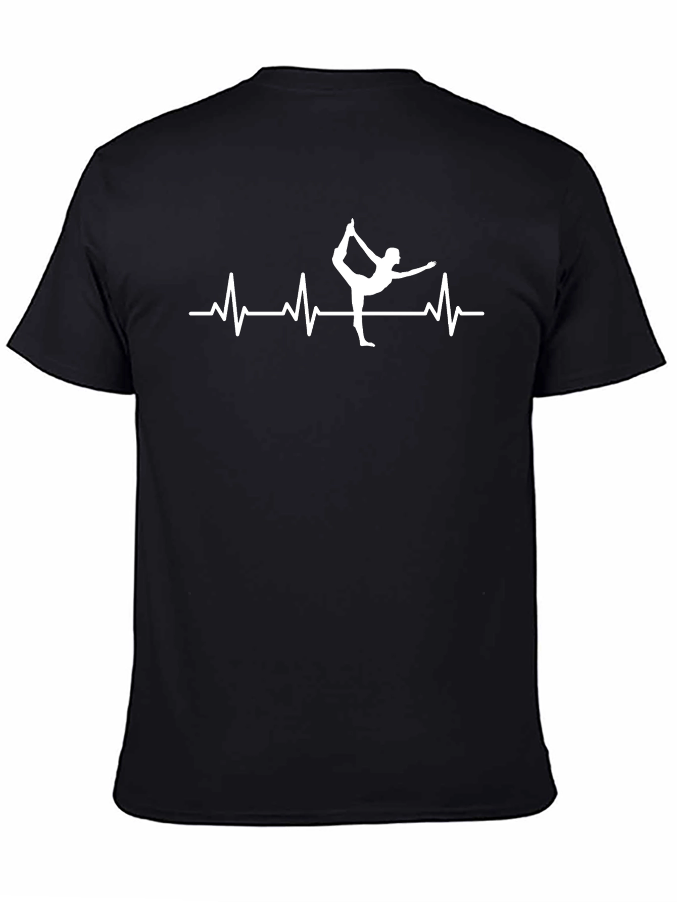 Yoga Heartbeat T-Shirt - Mens Black Tee