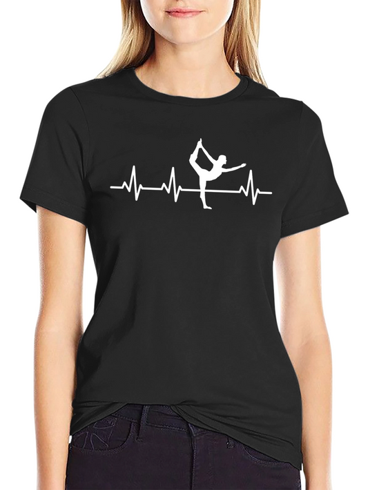 Yoga Heartbeat T-Shirt - Mens Black Tee