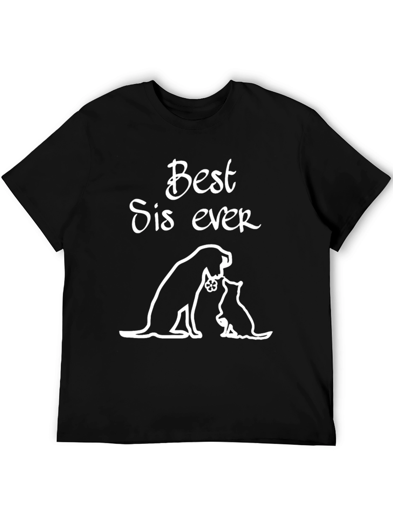 Best Sis Ever T-Shirt - Dog and Cat Design