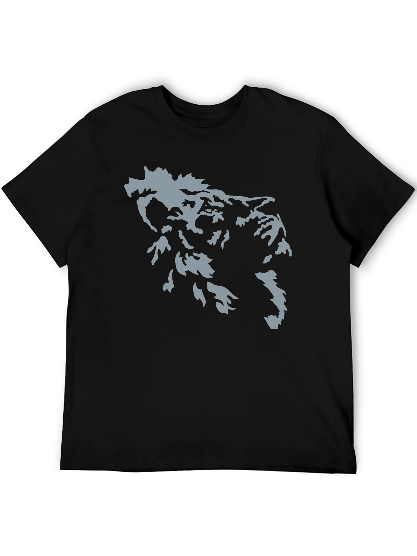 Cool Black T-Shirt with Wolf Graphic