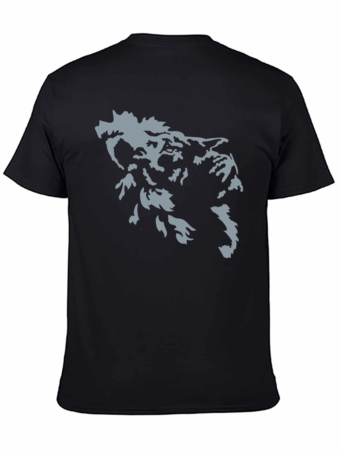 Cool Black T-Shirt with Wolf Graphic