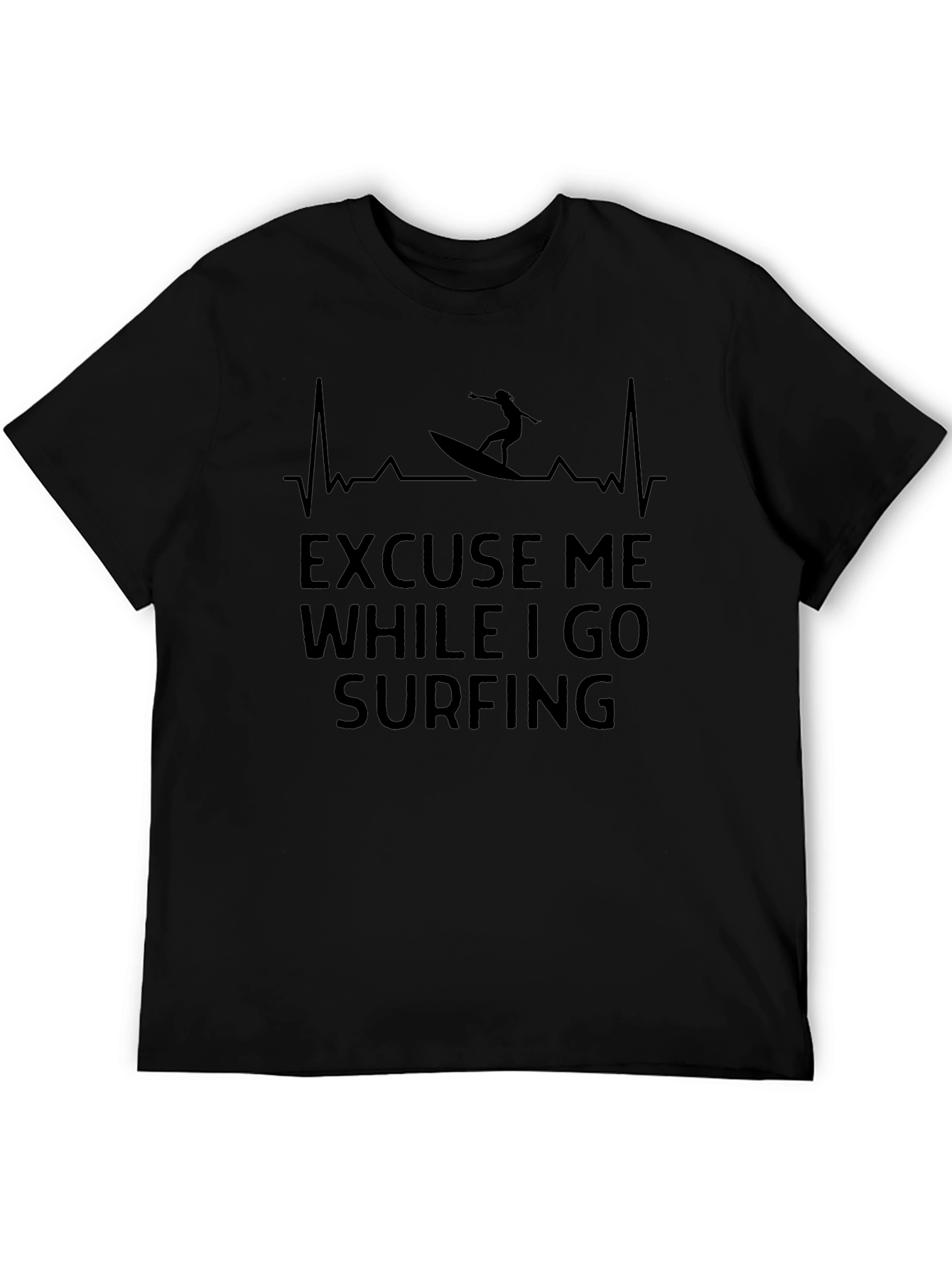 Surfing Heartbeat Graphic T-Shirt