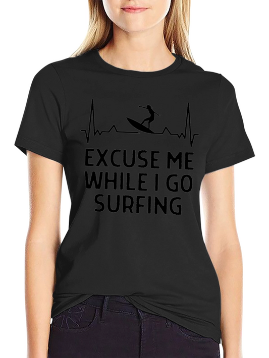 Surfing Heartbeat Graphic T-Shirt