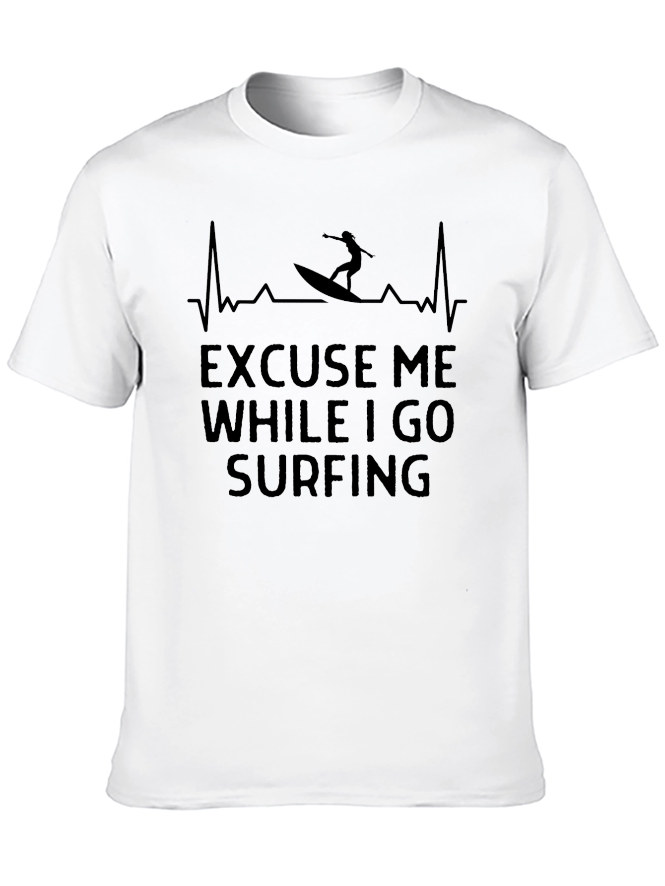 Surfing Heartbeat Graphic T-Shirt