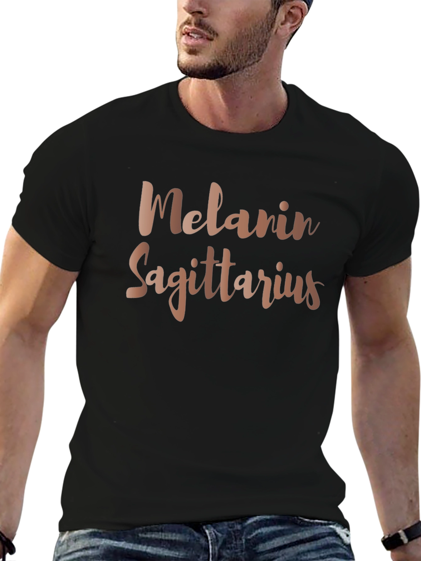 Melanin Sagittarius T-Shirt - Zodiac Sign Tee