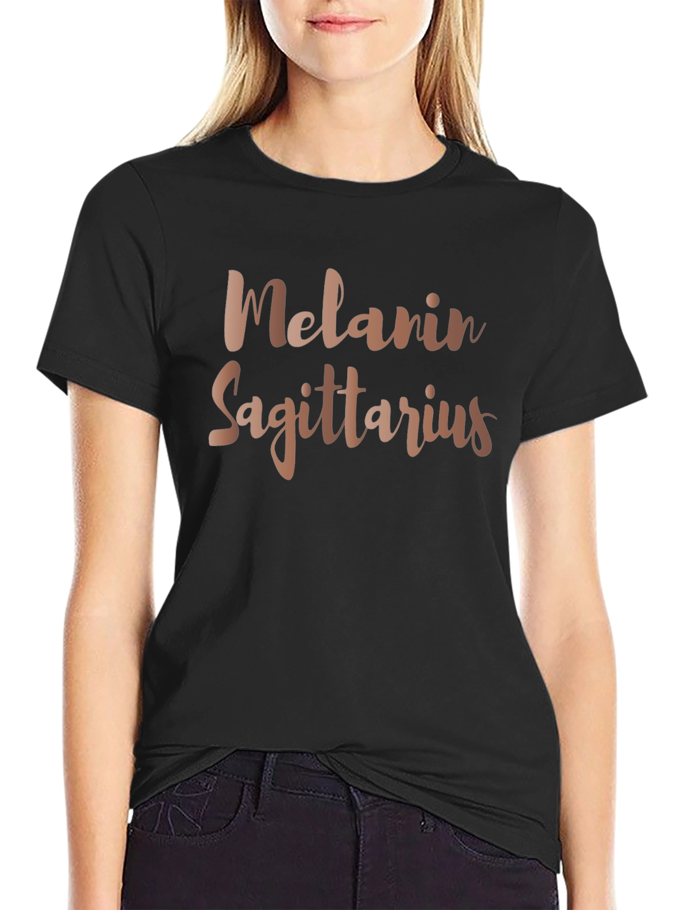 Melanin Sagittarius T-Shirt - Zodiac Sign Tee