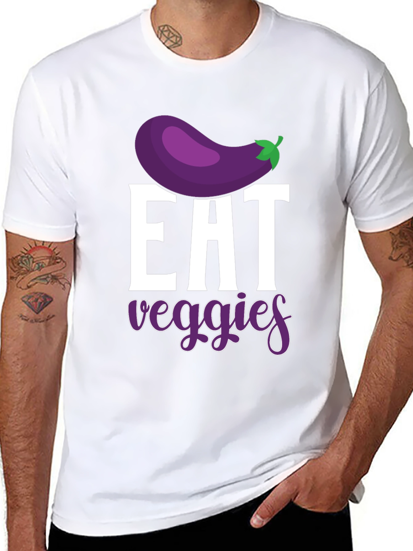Eat Veggies Graphic T-Shirt - Vegan Lifestyle