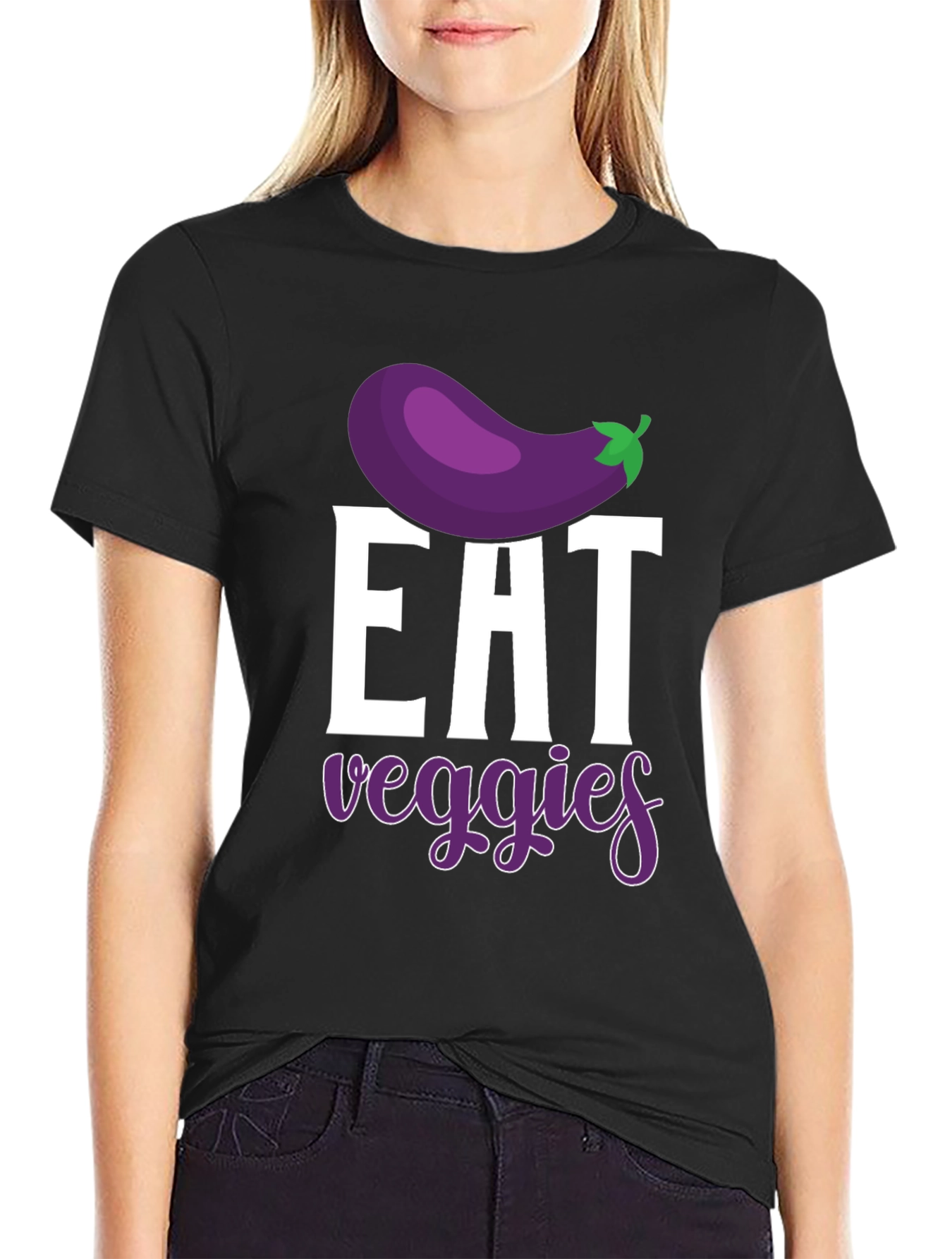 Eat Veggies Graphic T-Shirt - Vegan Lifestyle