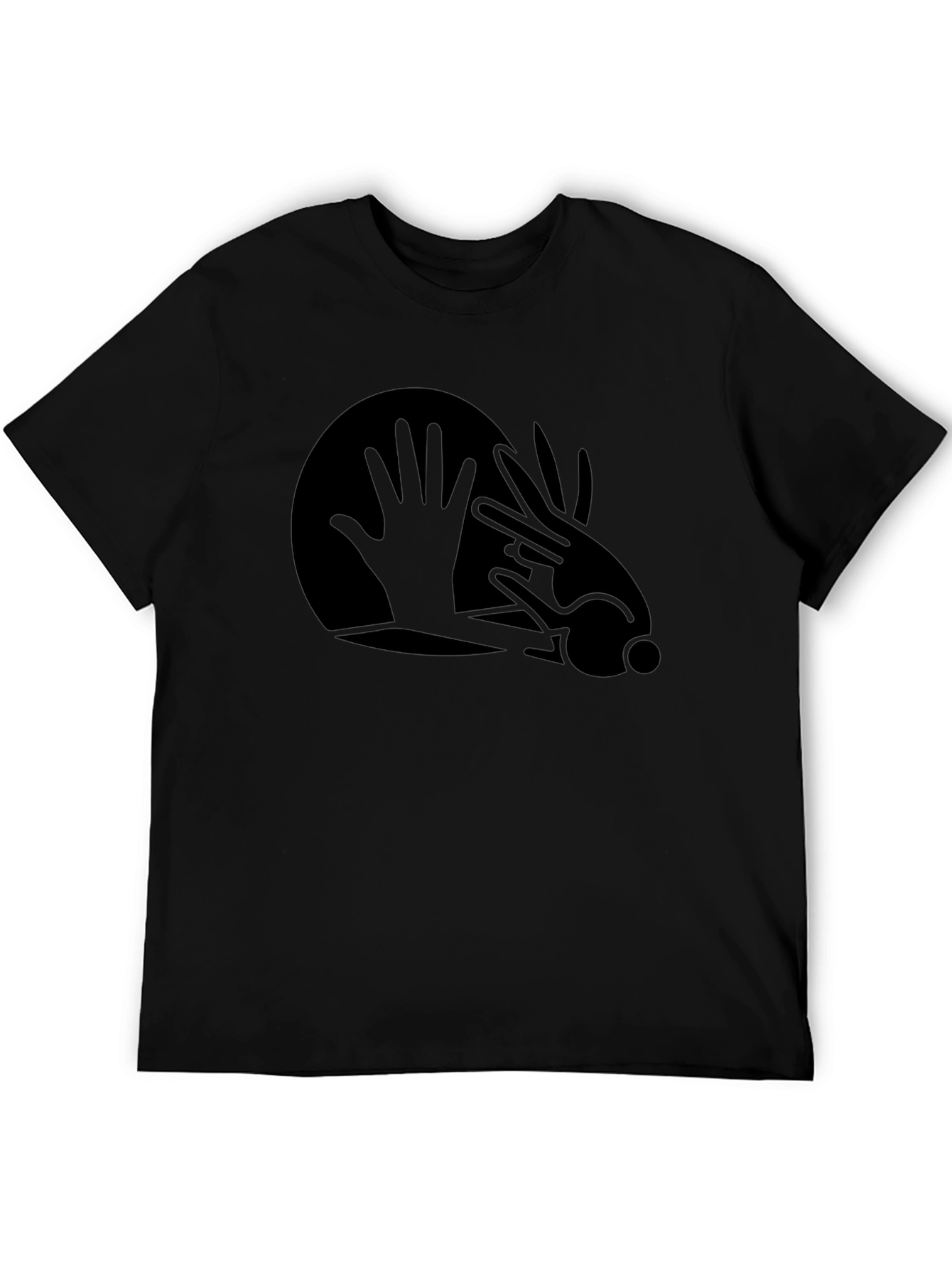 Hand Shadow T-Shirt - Mens Black Tee
