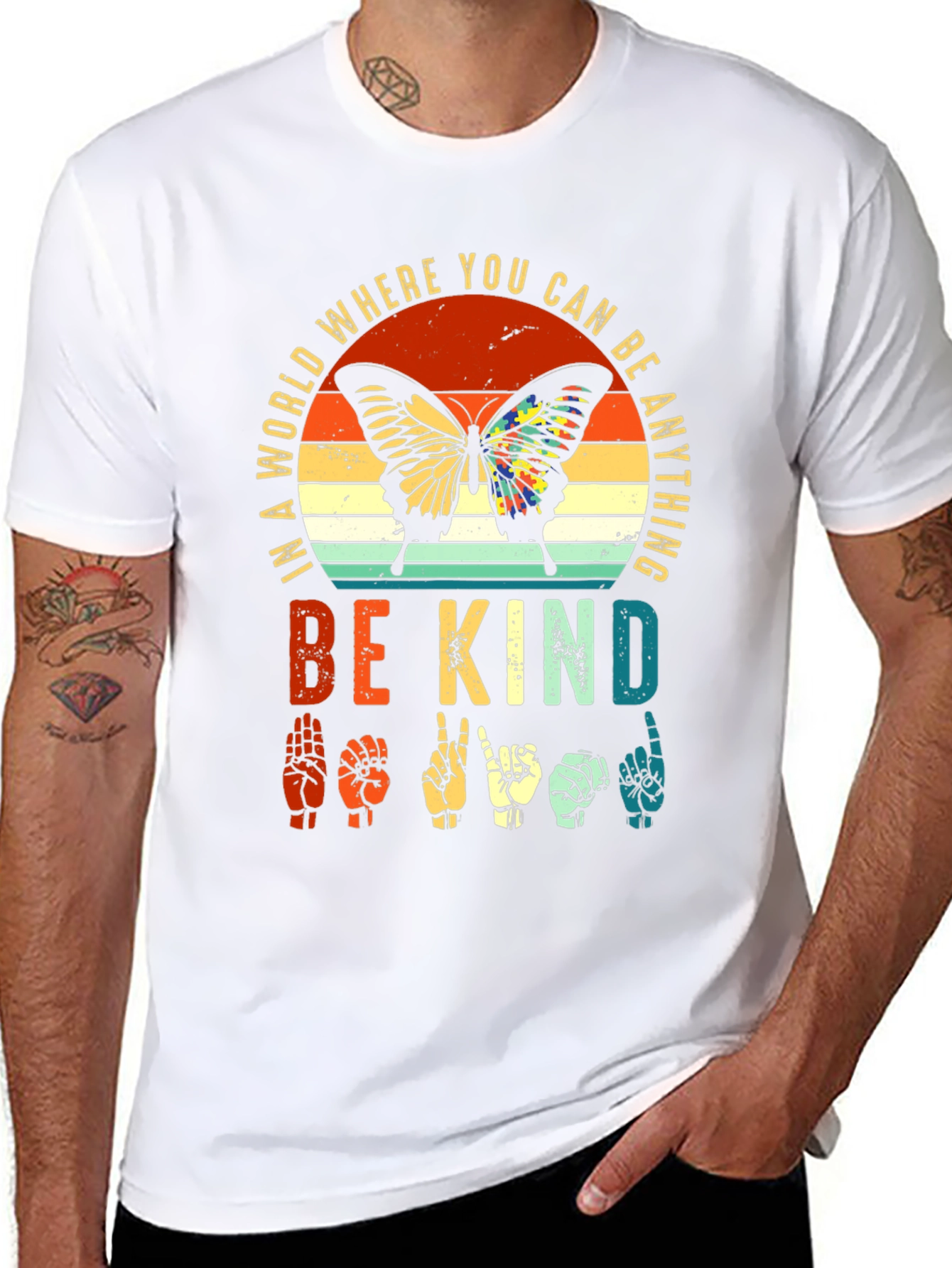 Be Kind Butterfly Graphic T-Shirt