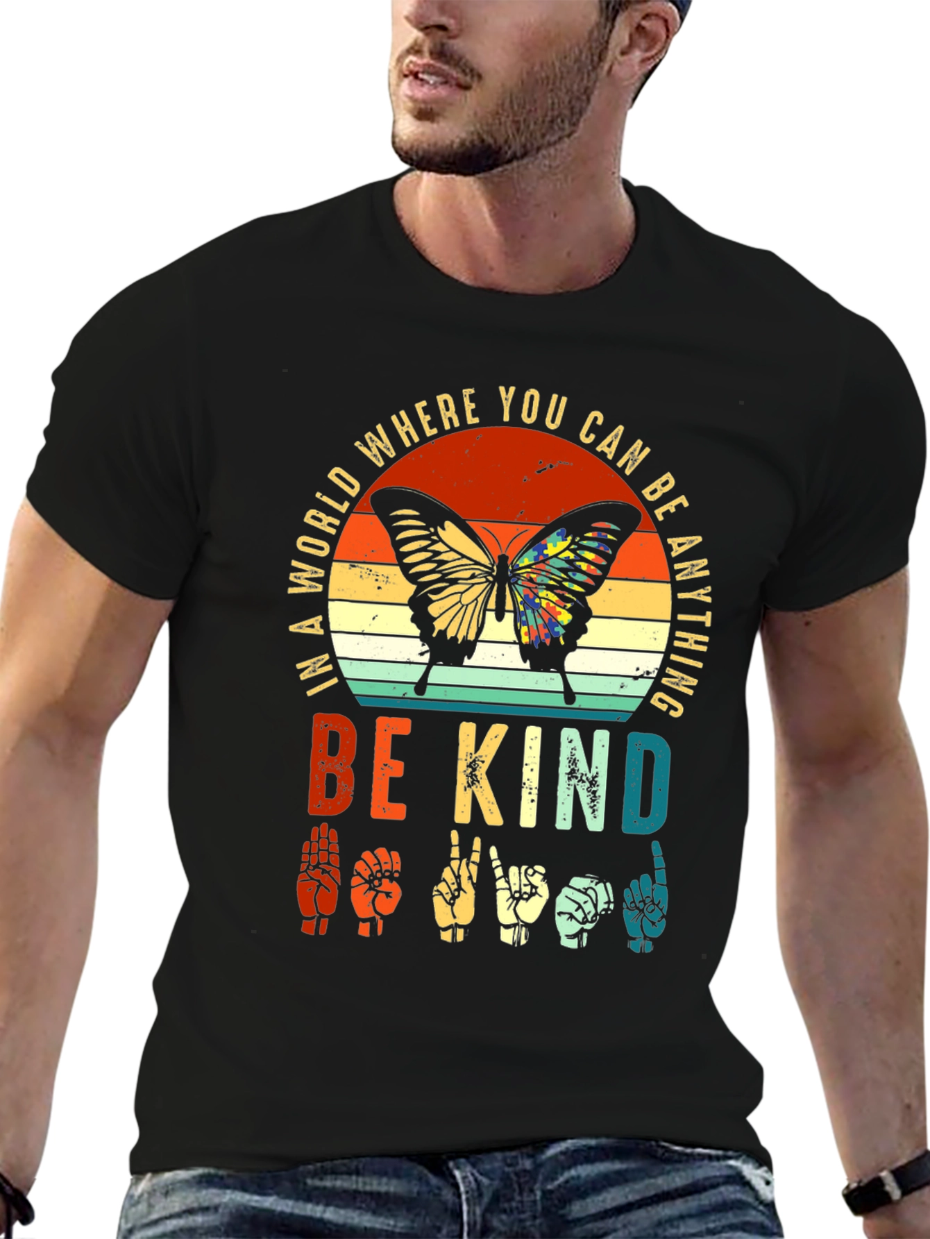 Be Kind Butterfly Graphic T-Shirt