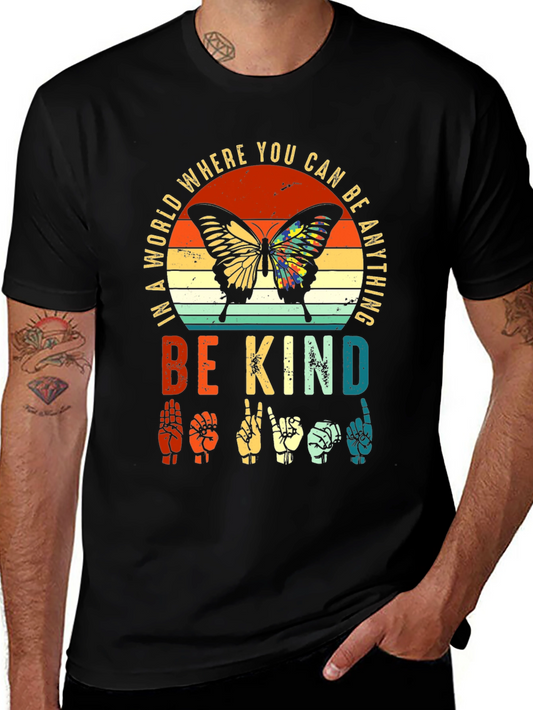Be Kind Butterfly Graphic T-Shirt