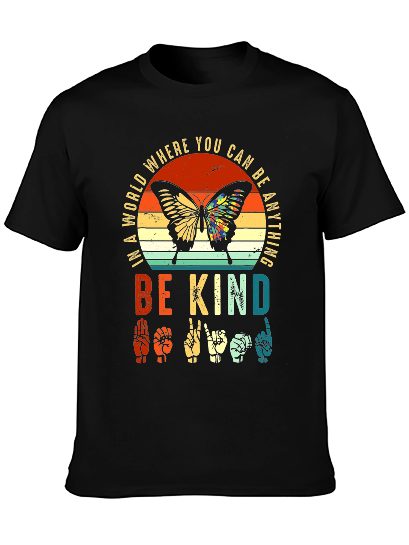 Be Kind Butterfly Graphic T-Shirt