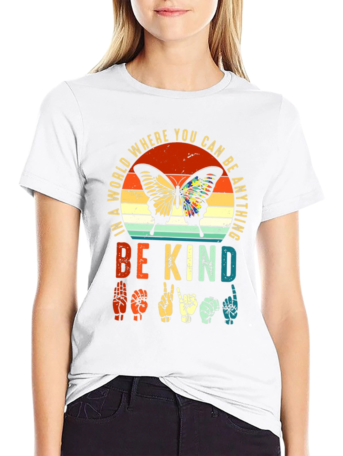 Be Kind Butterfly Graphic T-Shirt