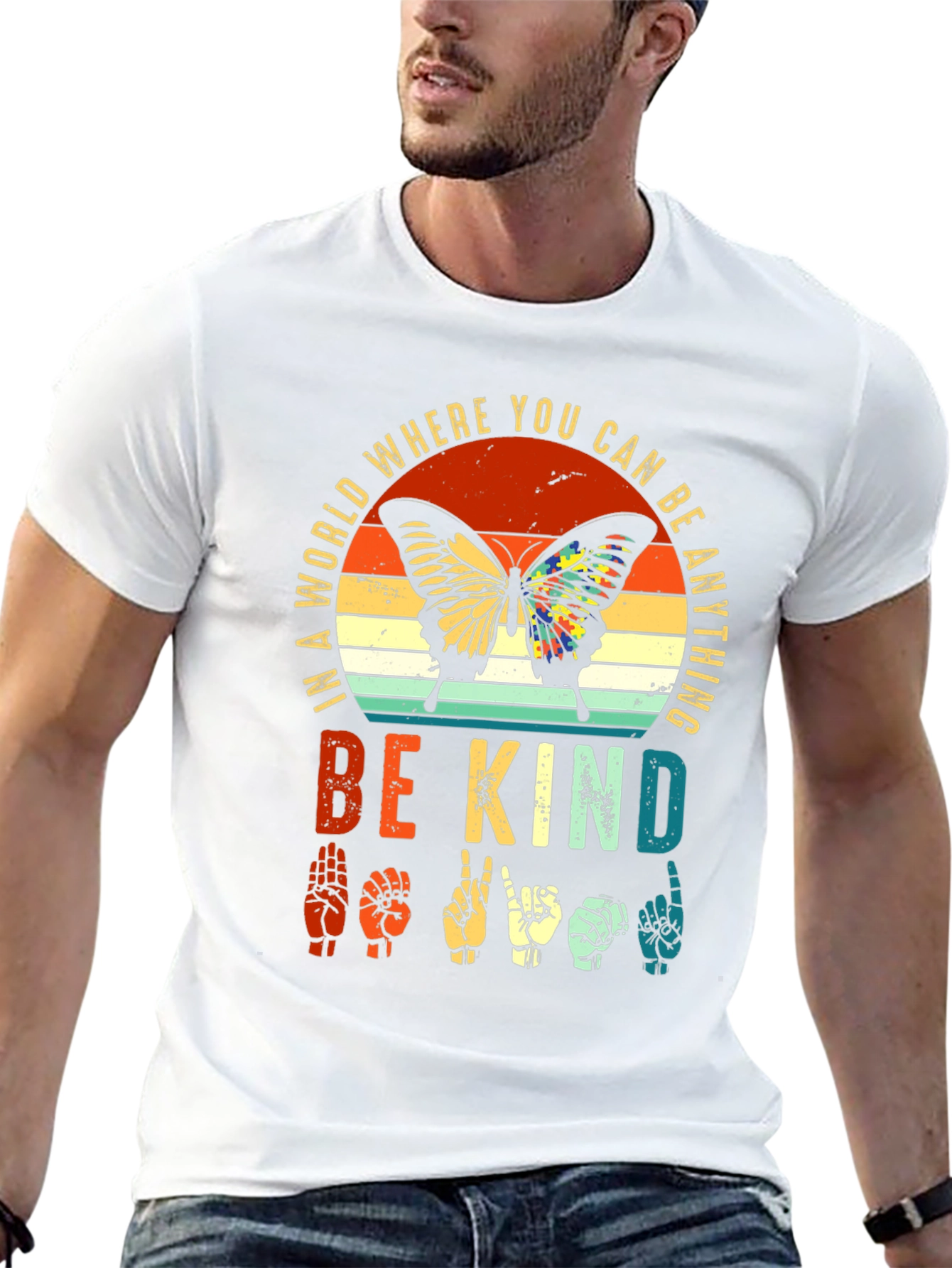 Be Kind Butterfly Graphic T-Shirt