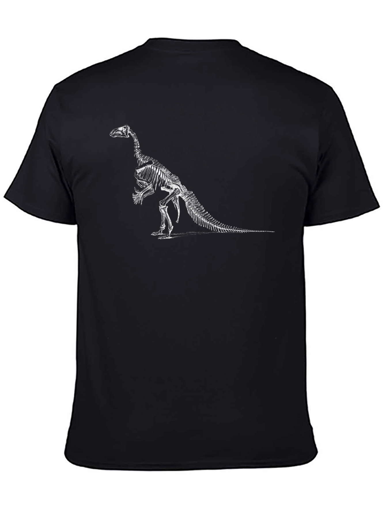 Dinosaur Skeleton Graphic Tee - Black