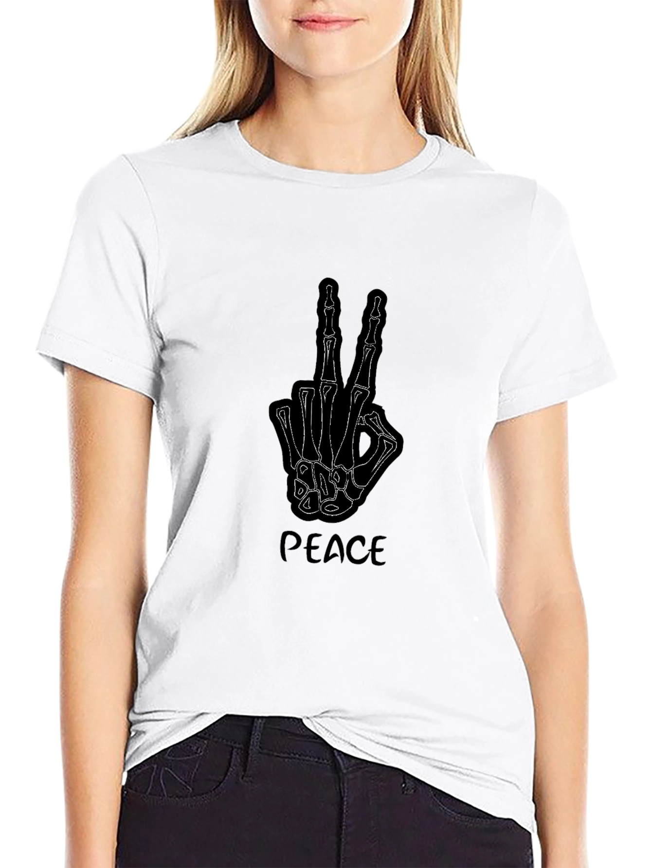 Peace Skeleton Hand T-Shirt