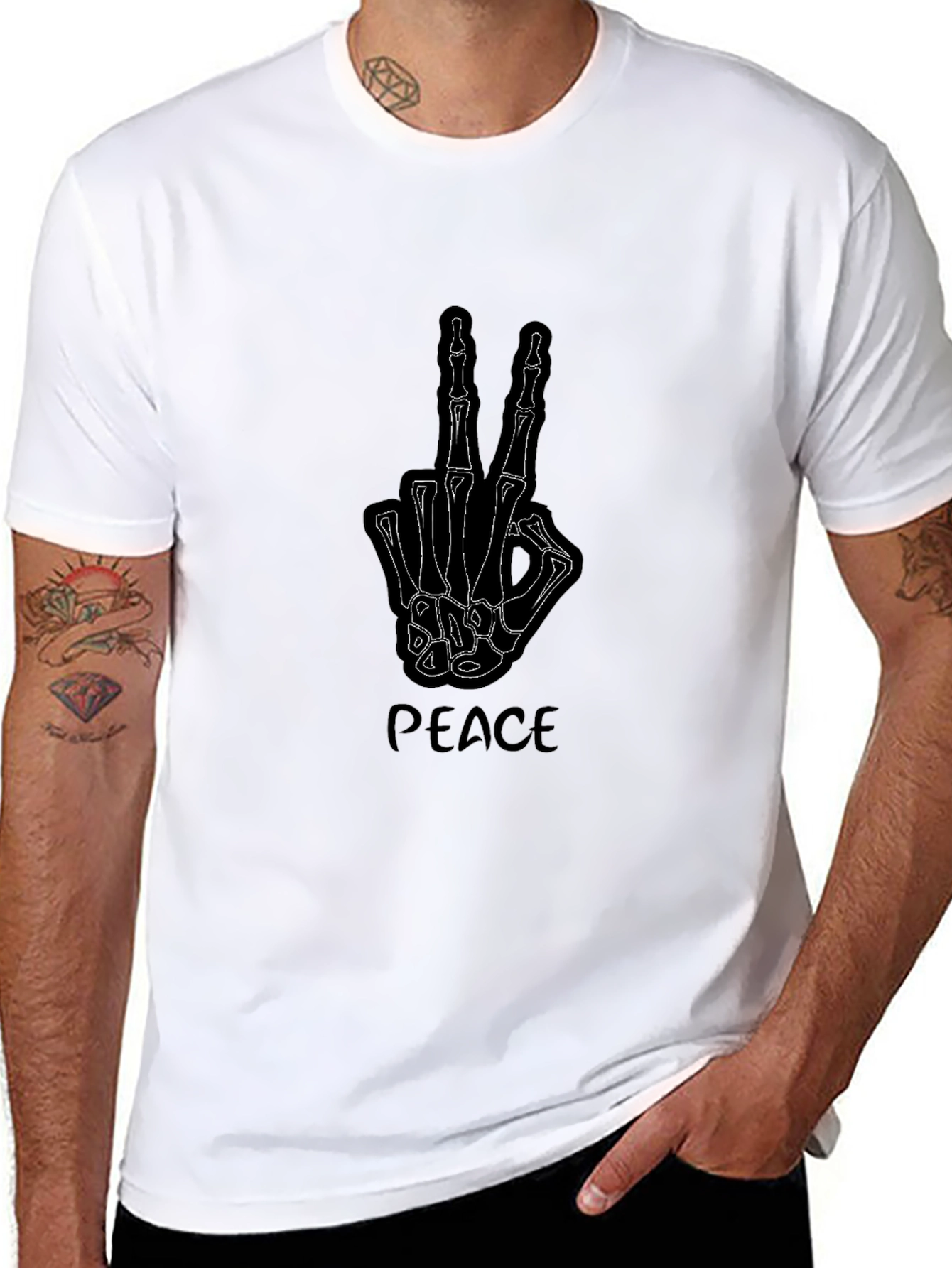Peace Skeleton Hand T-Shirt