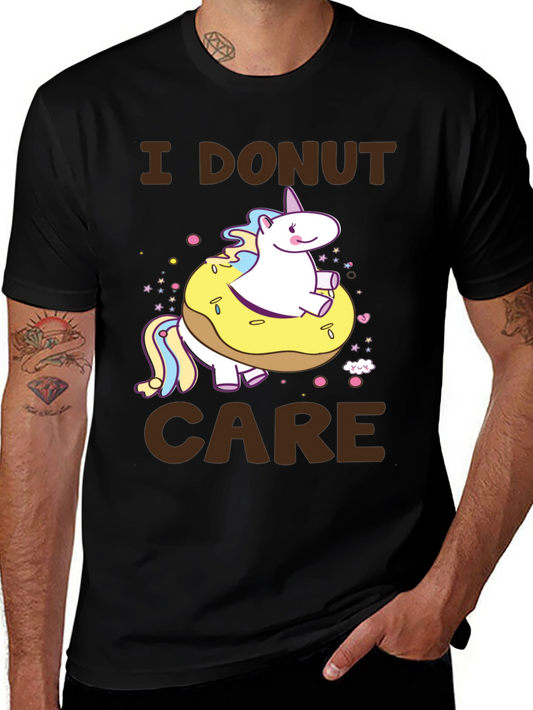 I Donut Care T-Shirt Unicorn & Donut Funny Tee