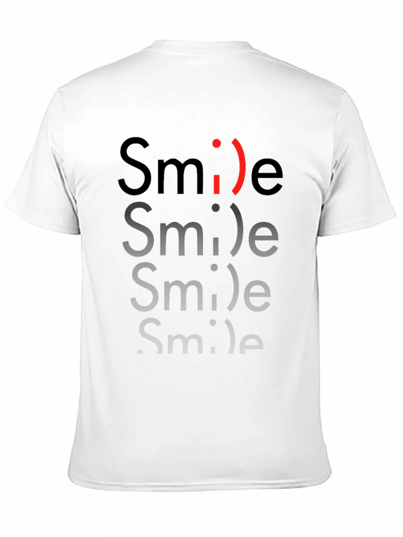 Smile Graphic Print Black T-Shirt