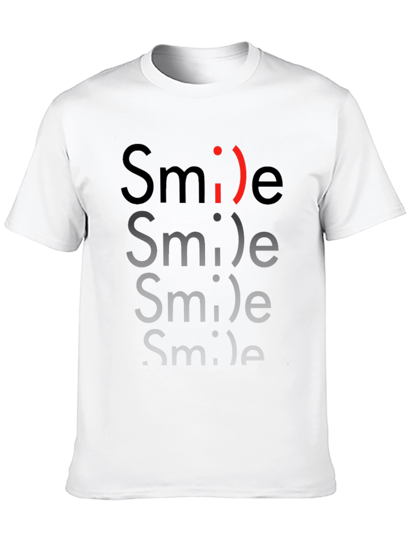 Smile Graphic Print Black T-Shirt