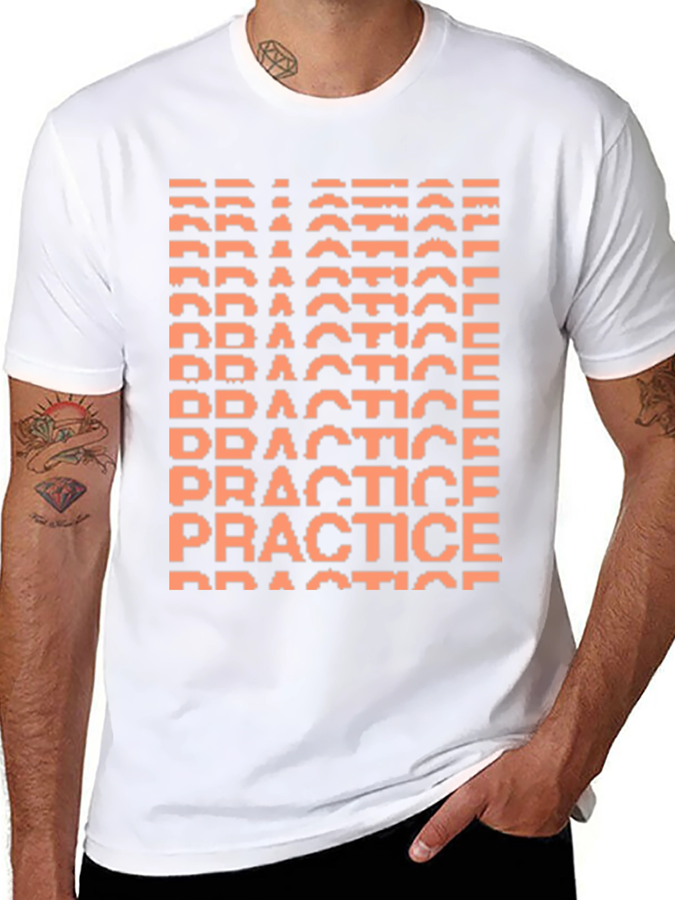 Practice Pixel Art Black T-Shirt