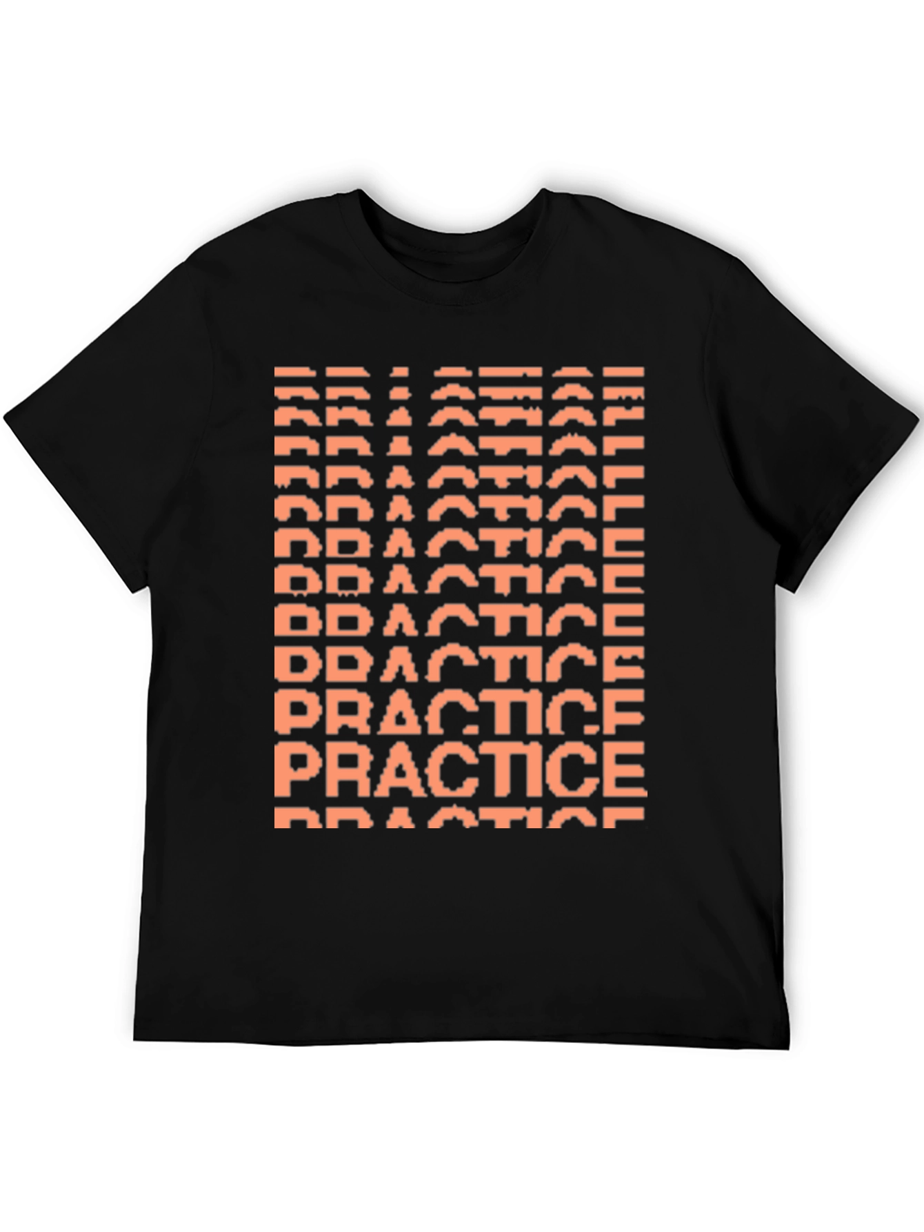 Practice Pixel Art Black T-Shirt