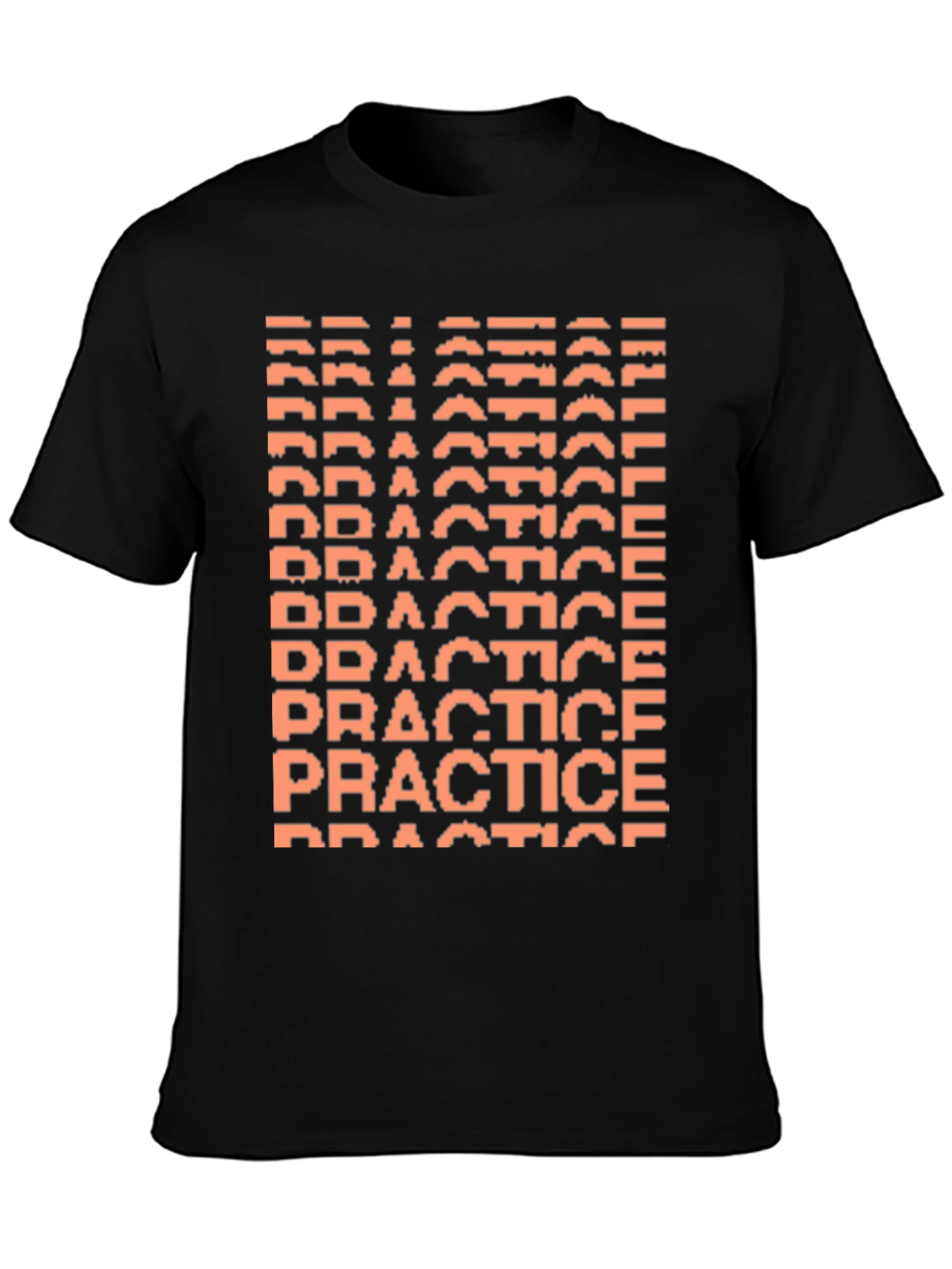 Practice Pixel Art Black T-Shirt