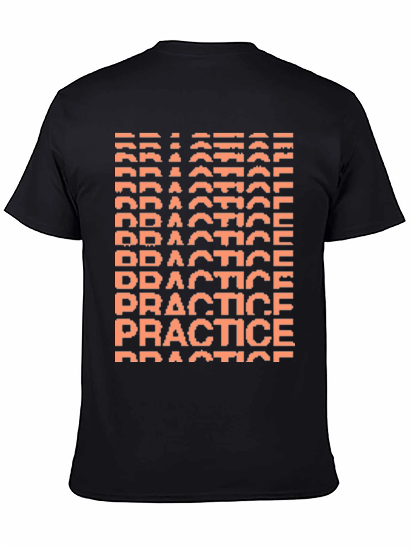 Practice Pixel Art Black T-Shirt