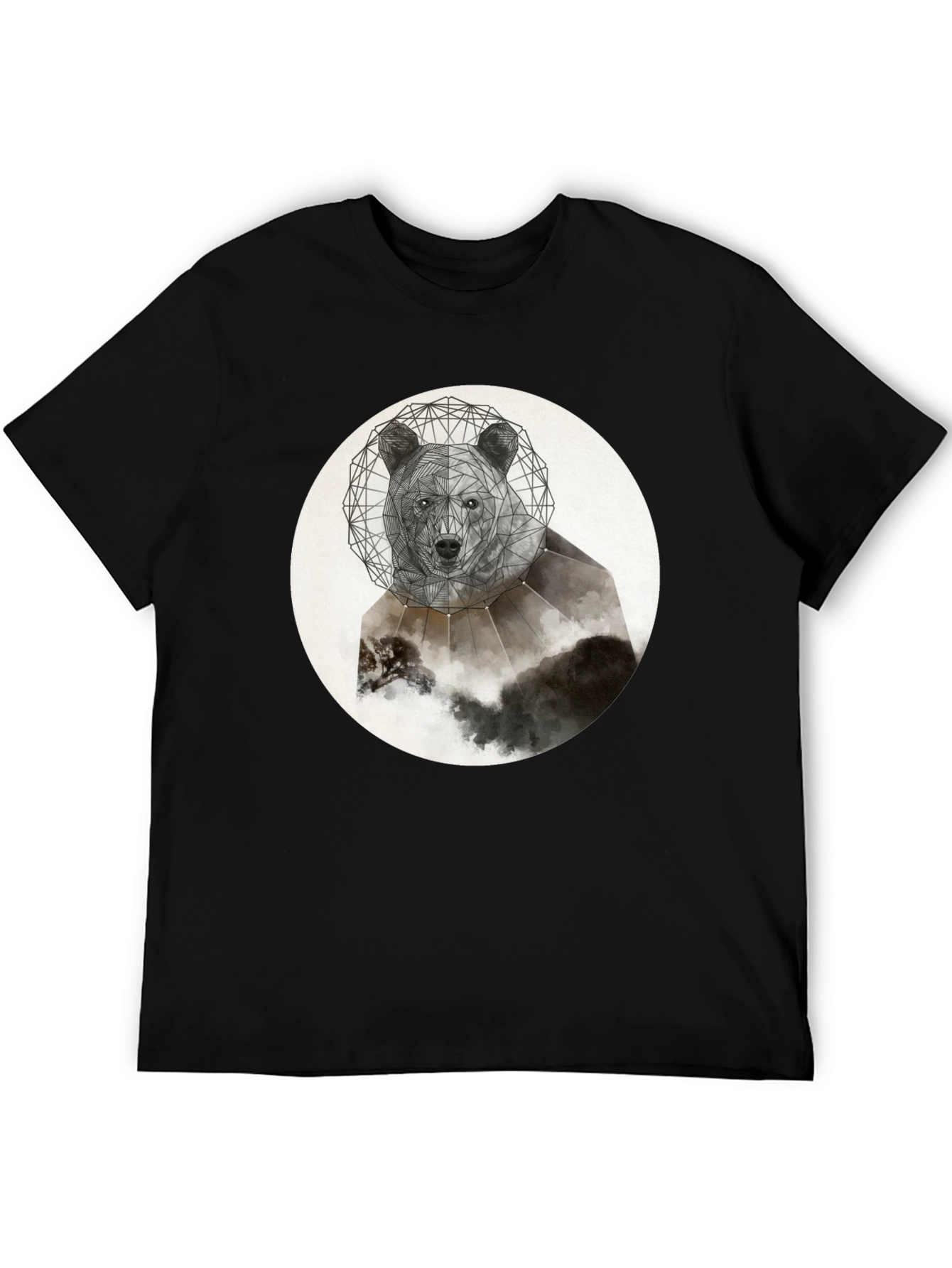 Geometric Bear T-Shirt - Abstract Animal Design