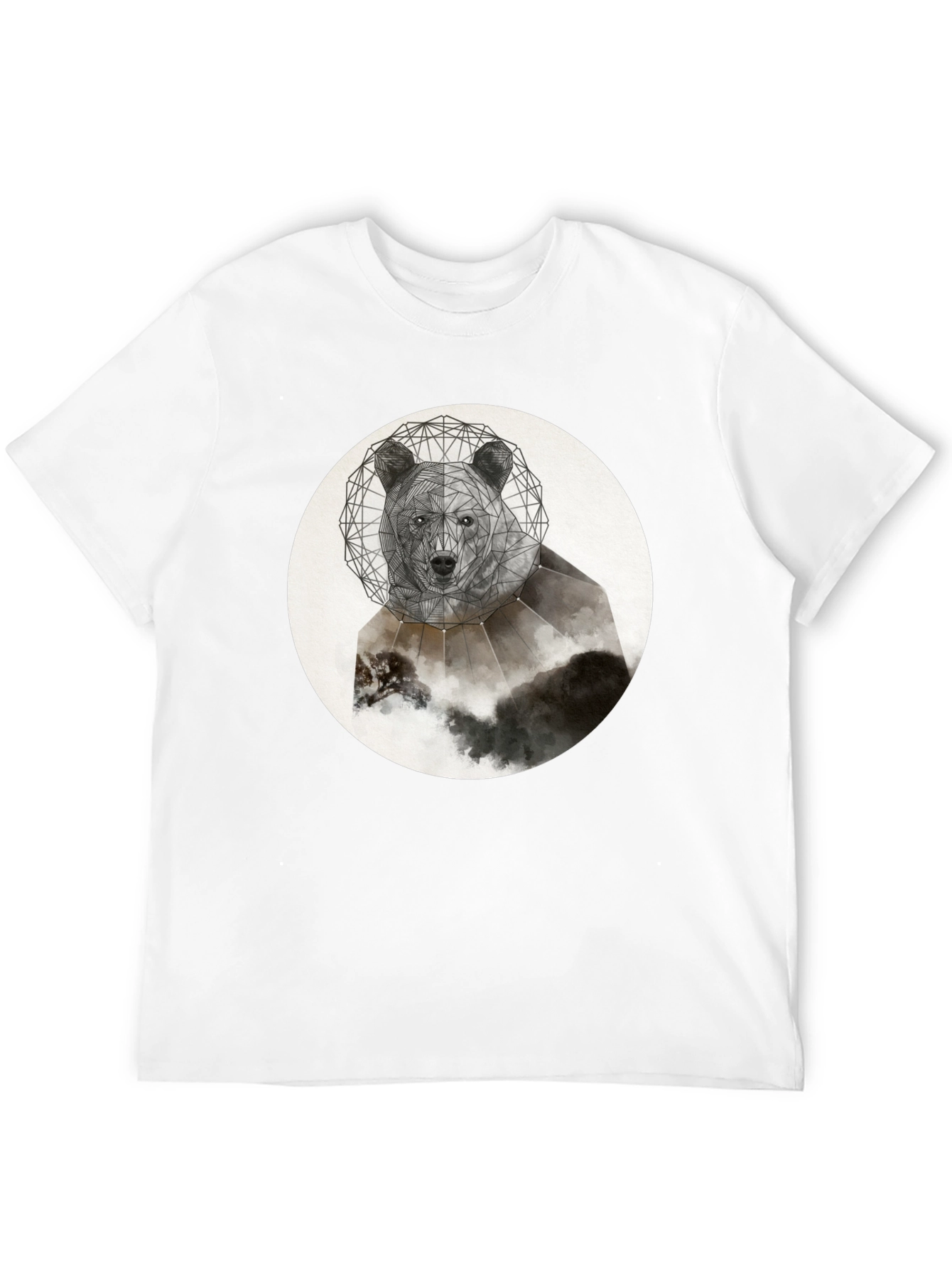 Geometric Bear T-Shirt - Abstract Animal Design