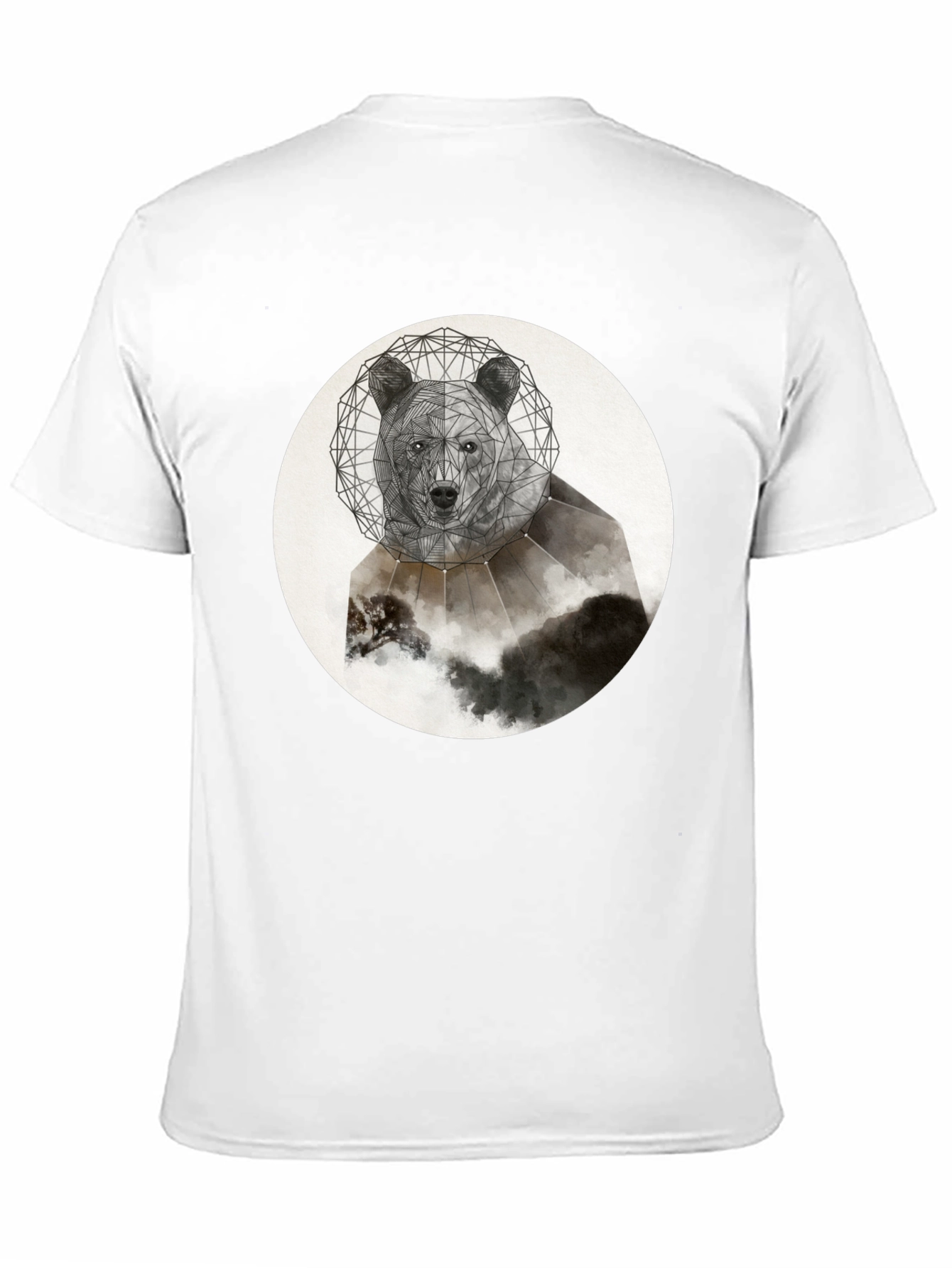 Geometric Bear T-Shirt - Abstract Animal Design