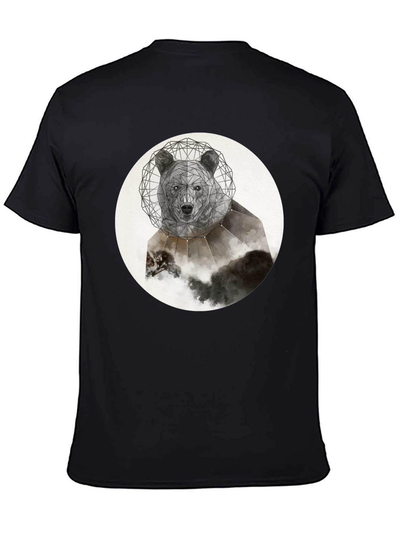 Geometric Bear T-Shirt - Abstract Animal Design